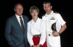 Gene Hackman, Sean Young and Kevin Costner in a publicity still for No Way Out.