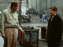 Chris Cooper and Jake Gyllenhaal in October Sky.