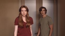 Karen Gillan and Brenton Thwaites in Oculus