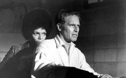 Rosalind Cash and Charlton Heston in The Omega Man Rosalind Cash and Charlton Heston in The Omega Man