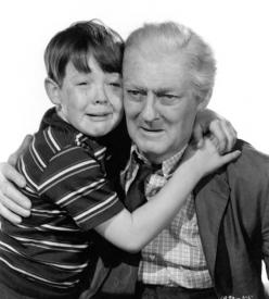 Bobs Watson and Lionel Barrymore in On Borrowed Time.