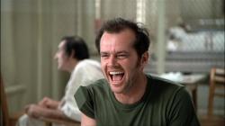 Jack Nicholson in One Flew Over the Cuckoo's Nest.