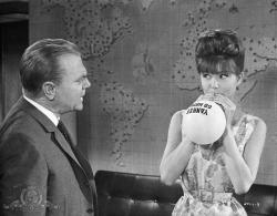 James Cagney and Pamela Tiffin in One, Two, Three. James Cagney and Pamela Tiffin in One, Two, Three.