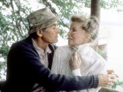 Henry Fonda and Katharine Hepburn in On Golden Pond. Henry Fonda and Katharine Hepburn in On Golden Pond.