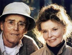 Henry Fonda and Katharine Hepburn in On Golden Pond. Henry Fonda and Katharine Hepburn in On Golden Pond.