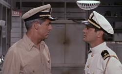 Cary Grant and Tony Curtis in Operation Petticoat. Cary Grant and Tony Curtis in Operation Petticoat.