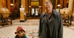 Paddington and Mr. Brown, played by Hugh Bonneville.