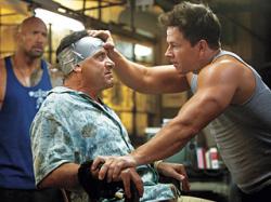 Dwayne Johnson, Tony Shalhoub and Mark Wahlberg in Pain & Gain