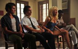 Zac Efron, Matthew McConaughey, Nicole Kidman and David Oyelowo in an awkward moment in The Paperboy