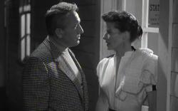 Spencer Tracy and Katharine Hepburn in Pat and Mike. Spencer Tracy and Katharine Hepburn in Pat and Mike.