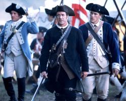 Mel Gibson and Heath Ledger in The Patriot.