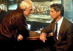 Richard Harris and Harrison Ford in Patriot Games. Richard Harris and Harrison Ford in Patriot Games.