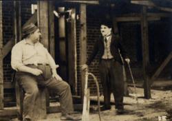 Mack Swain and Charlie Chaplin in Pay Day