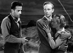 Humphrey Bogart, Leslie Howard and Bette Davis in The Petrified Forest