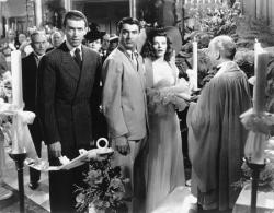 Jimmy Stewart, Cary Grant and Katharine Hepburn in The Philadelphia Story. Jimmy Stewart, Cary Grant and Katharine Hepburn in The Philadelphia Story.