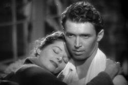 Katharine Hepburn and Jimmy Stewart in The Philadelphia Story. Katharine Hepburn and Jimmy Stewart in The Philadelphia Story.