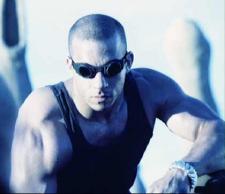 Vin Diesel as Riddick in Pitch Black.