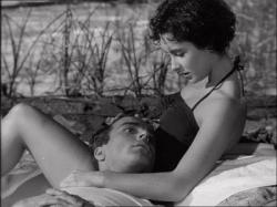 Montgomery Clift and Elizabeth Taylor in A Place in the Sun. Montgomery Clift and Elizabeth Taylor in A Place in the Sun.