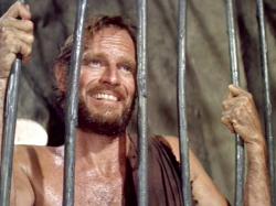 Charlton Heston in Planet of the Apes.