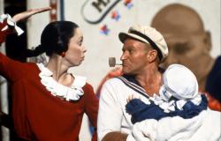 Shelley Duvall and Robin Williams in Popeye