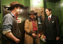 John C. Reilly, Woody Harrelson and Kevin Kline in A Prairie Home Companion.