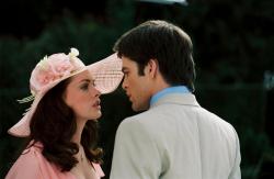 Anne Hathaway and Chris Pine in The Princess Diaries 2: Royal Engagement. Anne Hathaway and Chris Pine in The Princess Diaries 2: Royal Engagement.