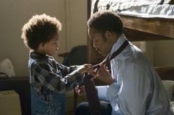 Jaden and Will Smith in The Pursuit of Happyness.