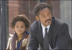 Jaden and Will Smith in The Pursuit of Happyness.