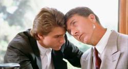 Tom Cruise and Dustin Hoffman in Rain Man