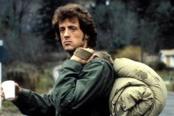 Sly Stallone as John Rambo. 