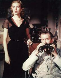 Grace Kelly and James Stewart in Rear Window Grace Kelly and James Stewart in Rear Window