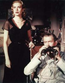 Grace Kelly and James Stewart in Rear Window