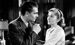 Laurence Olivier and Joan Fontaine in Rebecca.