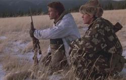 Patrick Swayze and Charlie Sheen in Red Dawn.