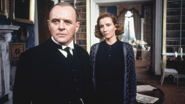 Anthony Hopkins and Emma Thompson in The Remains of the Day. Anthony Hopkins and Emma Thompson in The Remains of the Day.