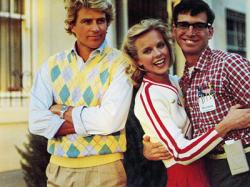 Ted McGinley, Julia Montgomery and Robert Carradine in Revenge of the Nerds.