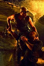 Vin Diesel and Dave Bautista in Riddick