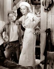 Mickey Rooney and Jean Harlow in Riffraff Mickey Rooney and Jean Harlow in Riffraff
