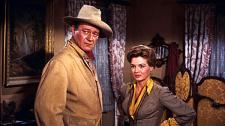 John Wayne and Angie Dickinson get to know each other. 