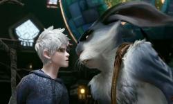 Jack and Bunny, trying to see things eye to eye in Rise of the Guardians Jack and Bunny, trying to see things eye to eye in Rise of the Guardians