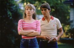 Rebecca De Mornay before she became a nanny and Tom Cruise before he jumped the couch, in Risky Business