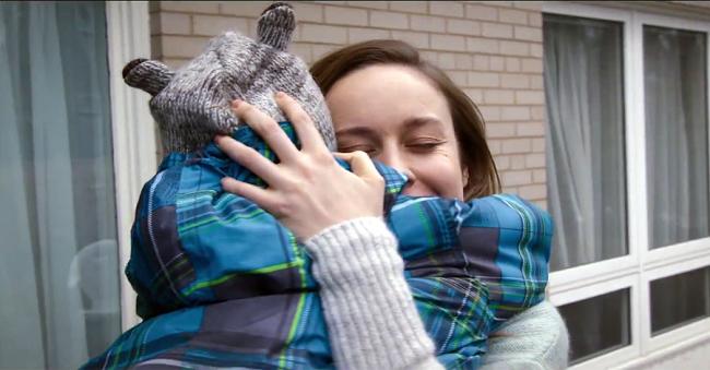 Jacob Tremblay and Brie Larson in Room.