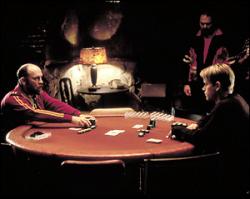 Malkovich and Damon face off in Rounders. Malkovich and Damon face off in Rounders.