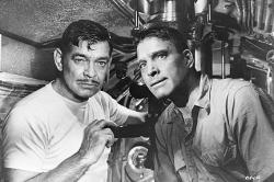 Clark Gable and Burt Lancaster in Run Silent, Run Deep.