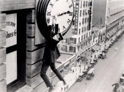 Harold Lloyd in Safety Last. Harold Lloyd in Safety Last.