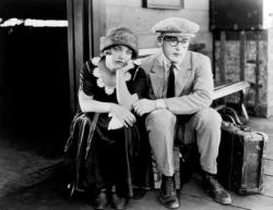 Mildred Davis and Harold Lloyd in Safety Last. Mildred Davis and Harold Lloyd in Safety Last.