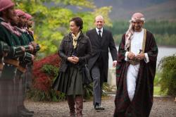 Kristin Scott Thomas and Amr Waked in Salmon Fishing in the Yemen. Kristin Scott Thomas and Amr Waked in Salmon Fishing in the Yemen.
