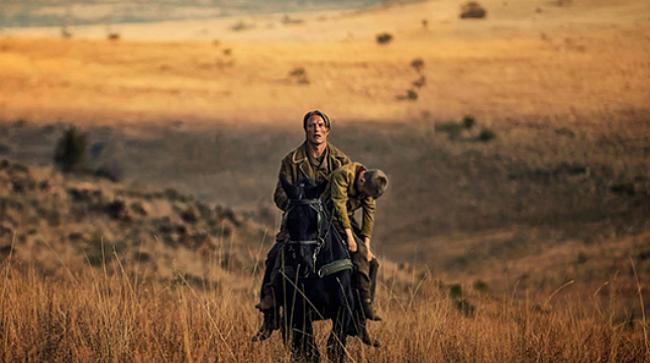 Mads Mikkelsen and Toke Lars Bjarke in The Salvation Mads Mikkelsen and Toke Lars Bjarke in The Salvation