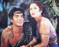 Victor Mature and Hedy Lamarr in Samson and Delilah.