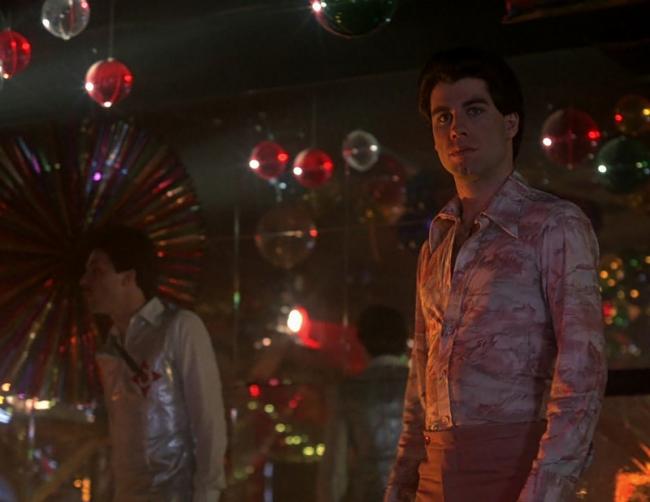John Travolta in Saturday Night Fever. John Travolta in Saturday Night Fever.